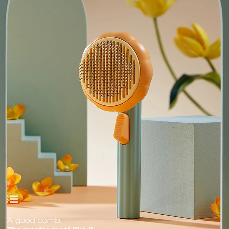 PurrClean™ Self-Cleaning Pet Grooming Brush