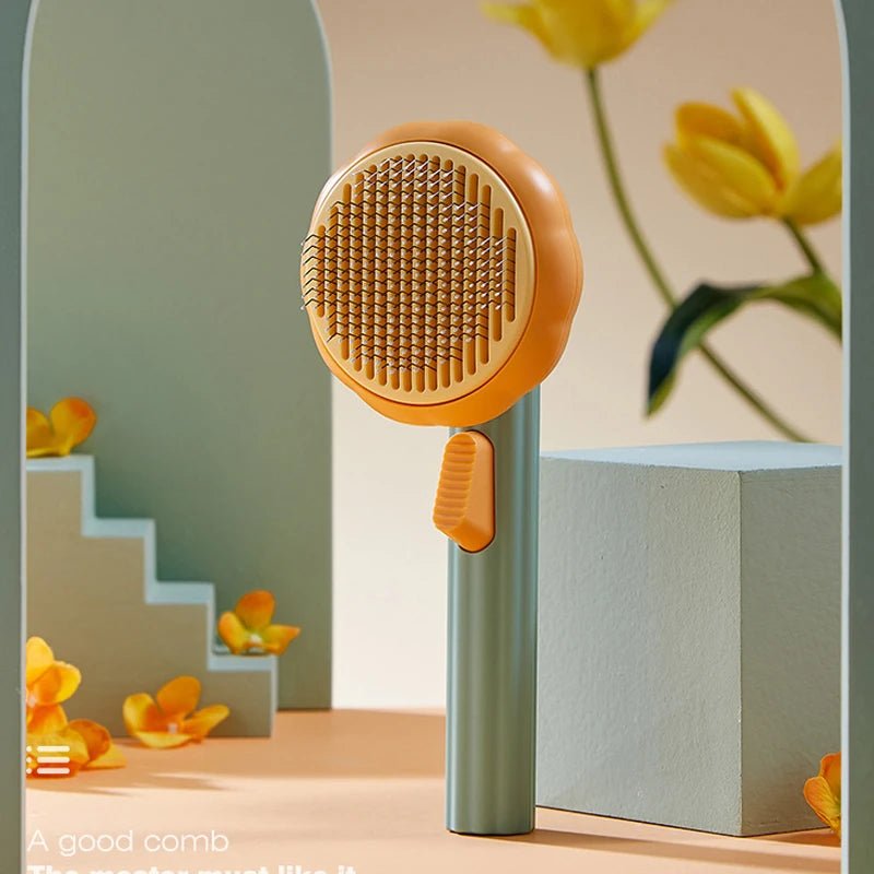 PurrClean™ Self - Cleaning Pet Grooming Brush - Luximo